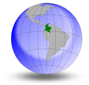 colombia-153342_1280 outline of globe with country of Colombia highlighted; A Major Energy Market