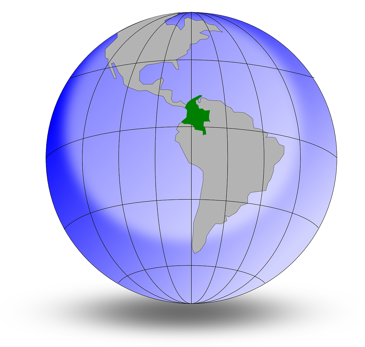colombia-153342_1280 outline of globe with country of Colombia highlighted; A Major Energy Market