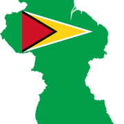 guyana-5323240_1280 image of outline of Guyana with country's flag on top