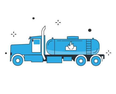 propane-8624780_1280 cartoon image of a propane delivery truck; represents TFD in hedging example