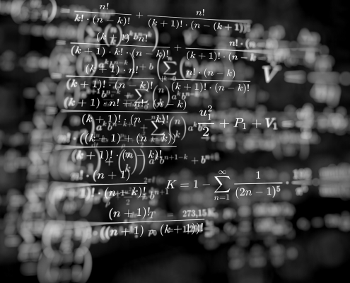 math-work-4711302_1280 image of math formulas in white overlapping on a black background: Hedging 301: Financial options