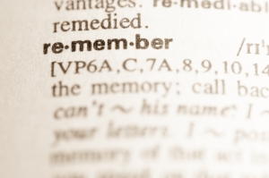 Dictionary definition of word remember