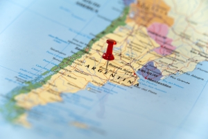 argentina map map of Argentina with pin in middle; LPG market highlights