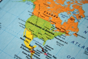 map of usa and canada map of North America showing Canada, USA, and Mexico